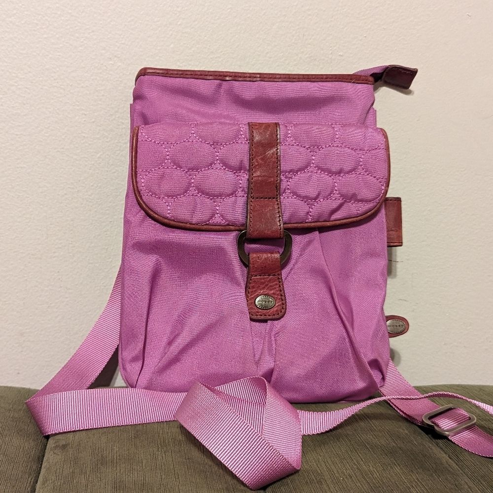 Mosey by Baggallini 17 plastic bottles rehabilitated crossbody purse